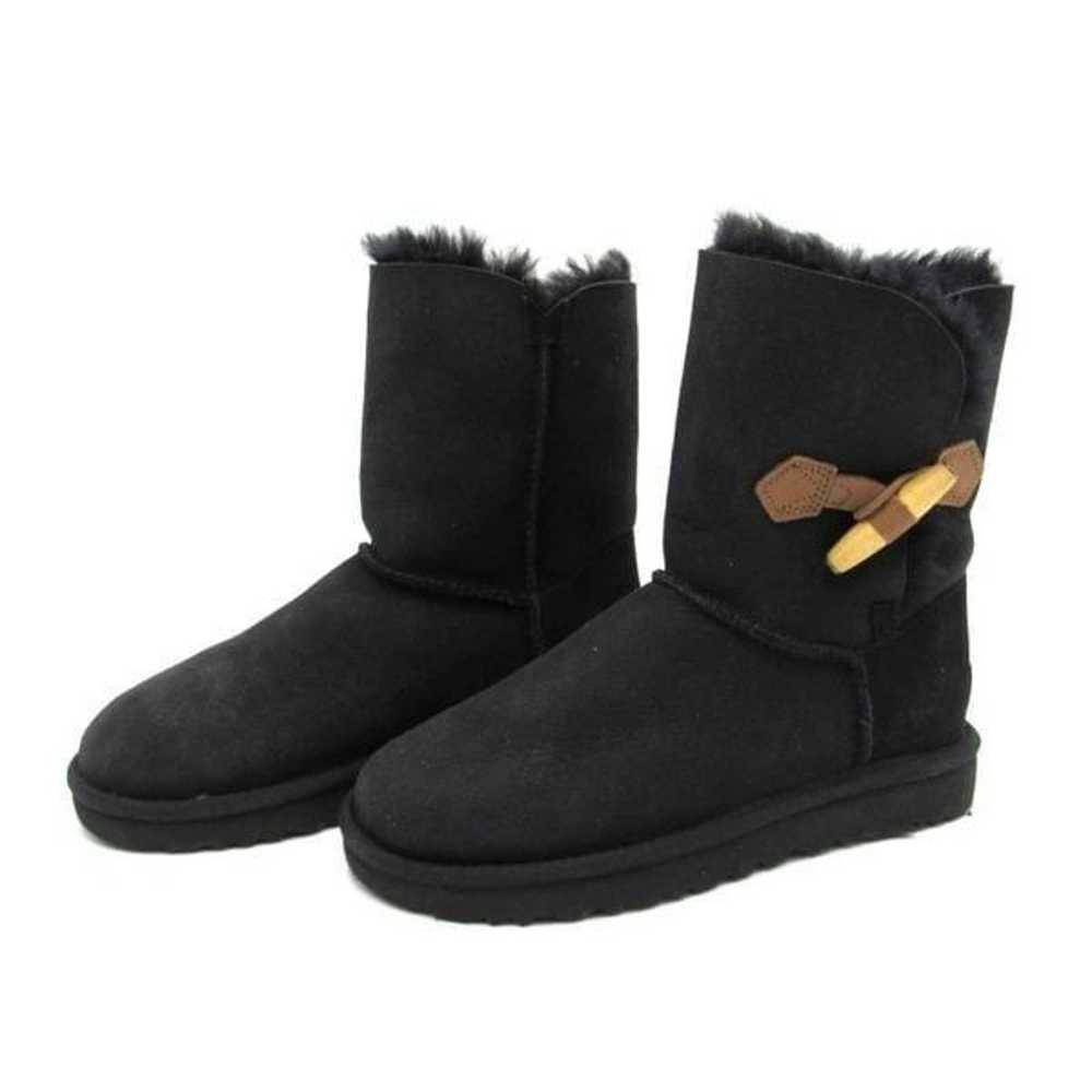 UGG Keely Women's Sheepskin Boots in Black SZ 5 - image 4