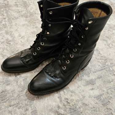 Justin Black Lace up Boots
Ladies Black Lace-Rs