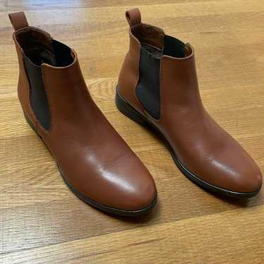 ALDO cognac leather ankle boots Size 9