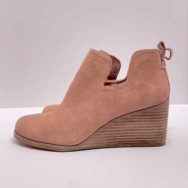 TOMS Kallie Suede Wedge Booties Size 10