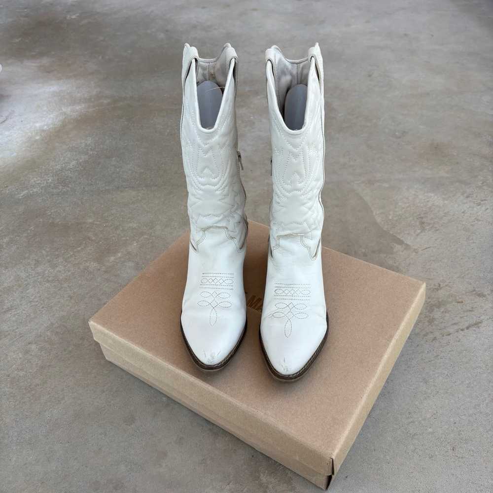 White Steve Madden Cowgirl Boots Size 10 - image 3