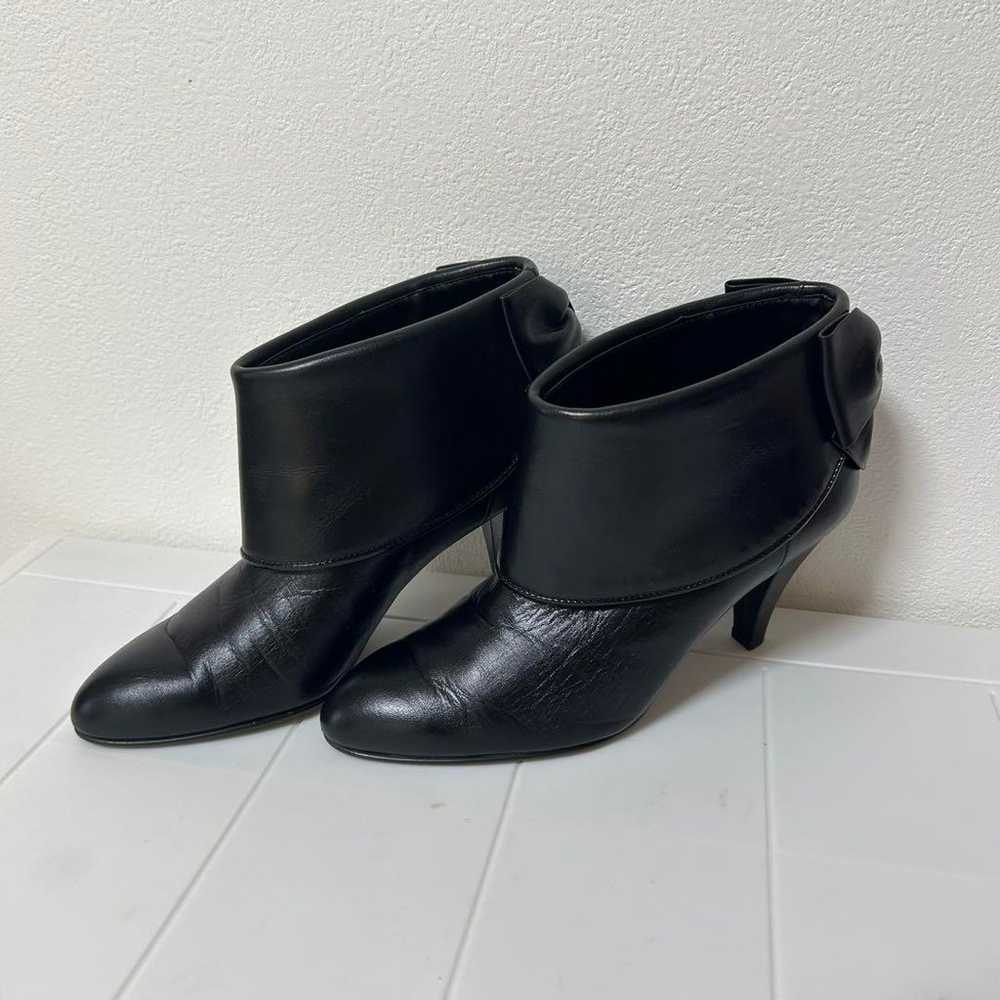 DIANA Booties with Back Ribbon Short Boots Black … - image 3