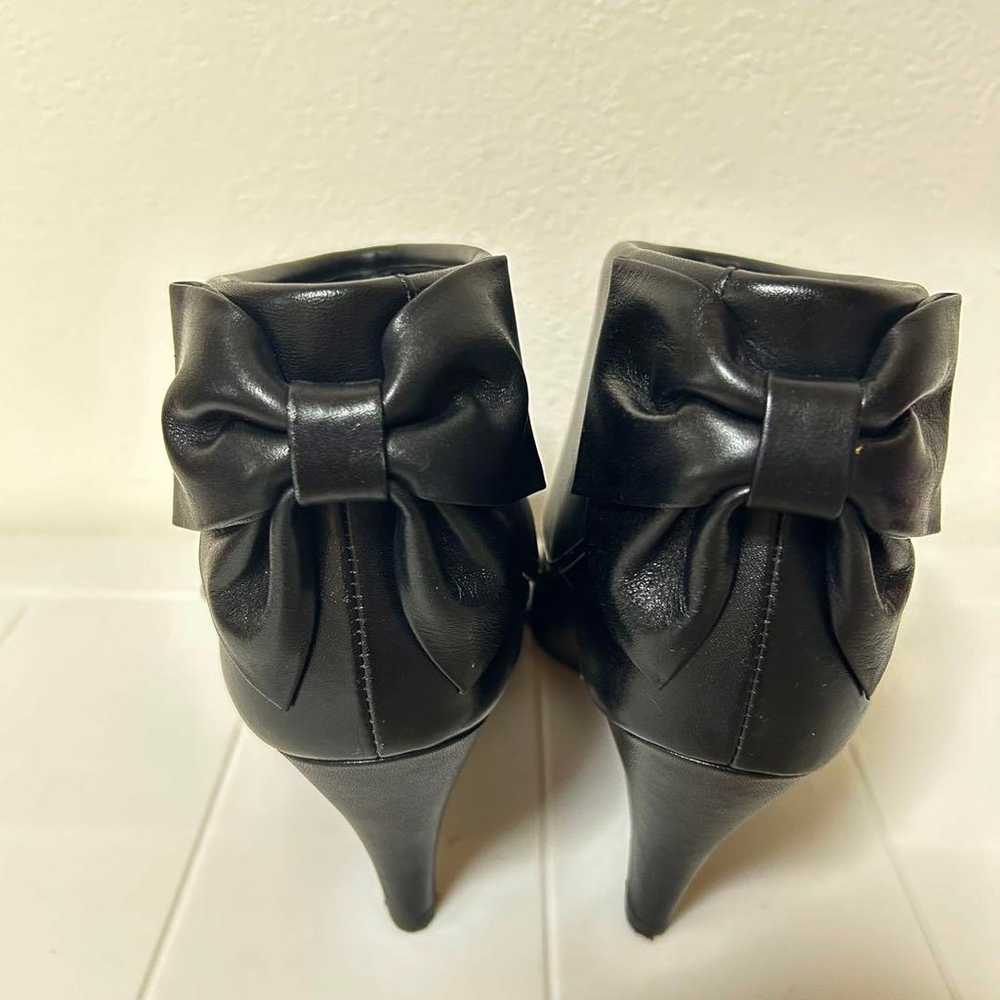 DIANA Booties with Back Ribbon Short Boots Black … - image 5