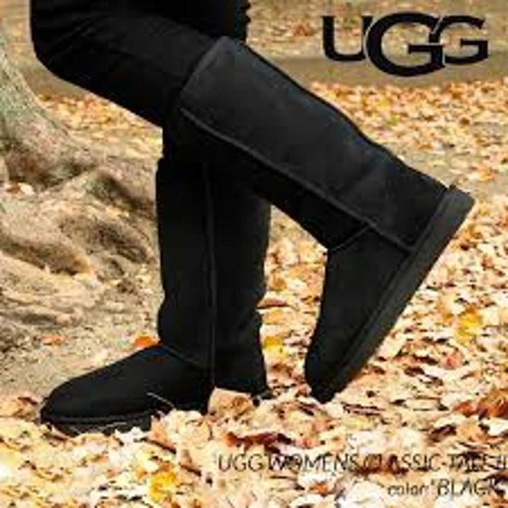 UGG women black suede Classic II tall boots Size 6 - image 1