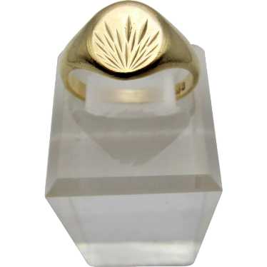 Vintage 9k 9CT Gold Detailed Engraved Signet Ring