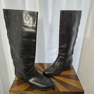 Vintage Valerie Stevens Womens 7 Black Leather Bo… - image 1