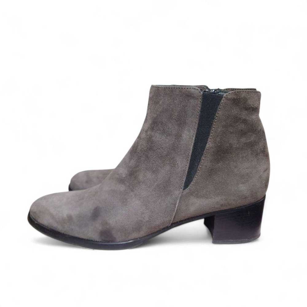 LucaGrossi Gray Side Gore Boots 23.5 Side Zip Sue… - image 2