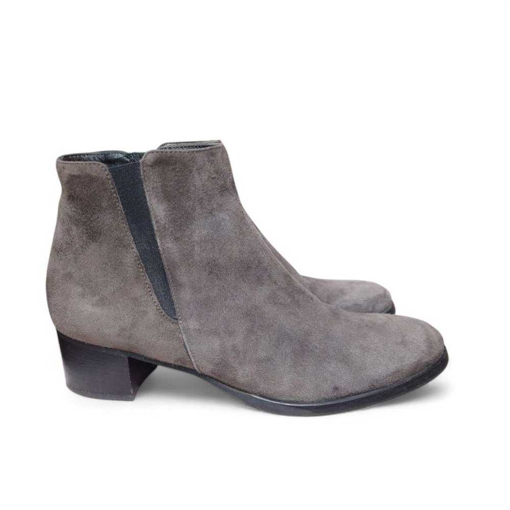 LucaGrossi Gray Side Gore Boots 23.5 Side Zip Sue… - image 4