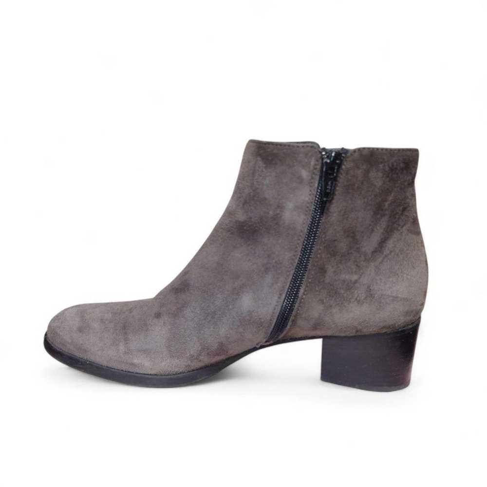 LucaGrossi Gray Side Gore Boots 23.5 Side Zip Sue… - image 5