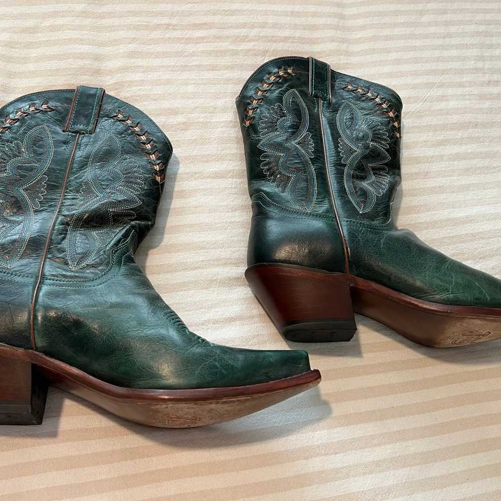 Justin Women's boots turquoise size 10 - image 3