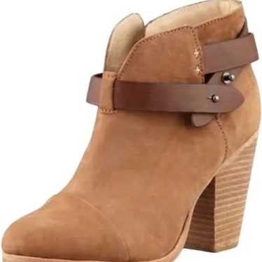 Rag & bone Harlow nubuck cognac and brown bootie