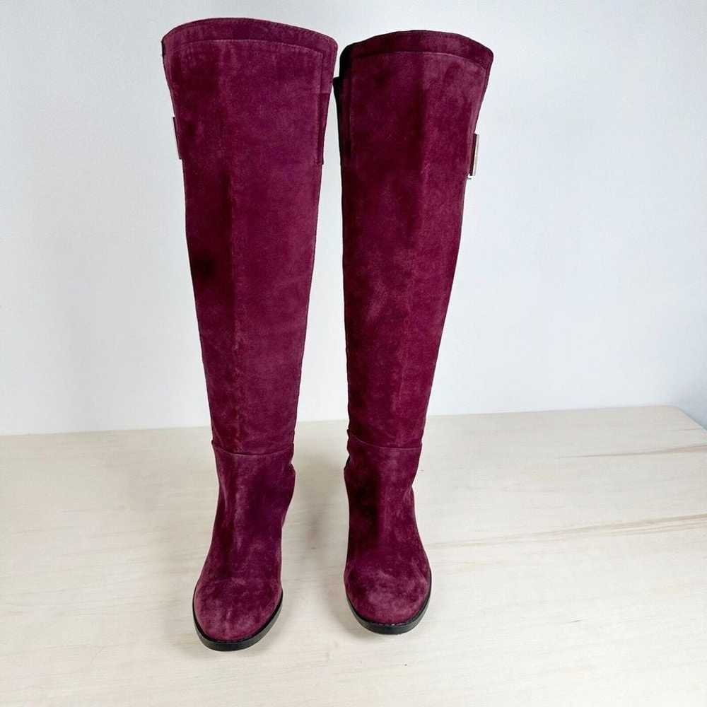 Vince Camuto KELLISI Black Burgundy Knee High Str… - image 4