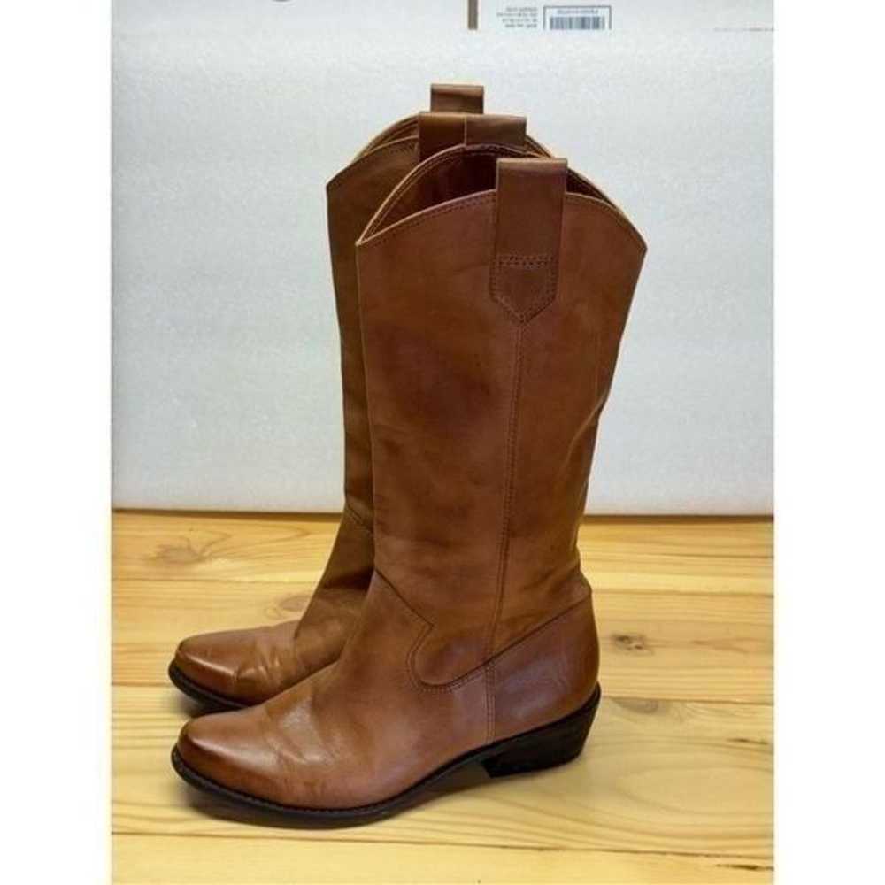 Franco Sarto Women’s Brown Walinda Western Leathe… - image 1