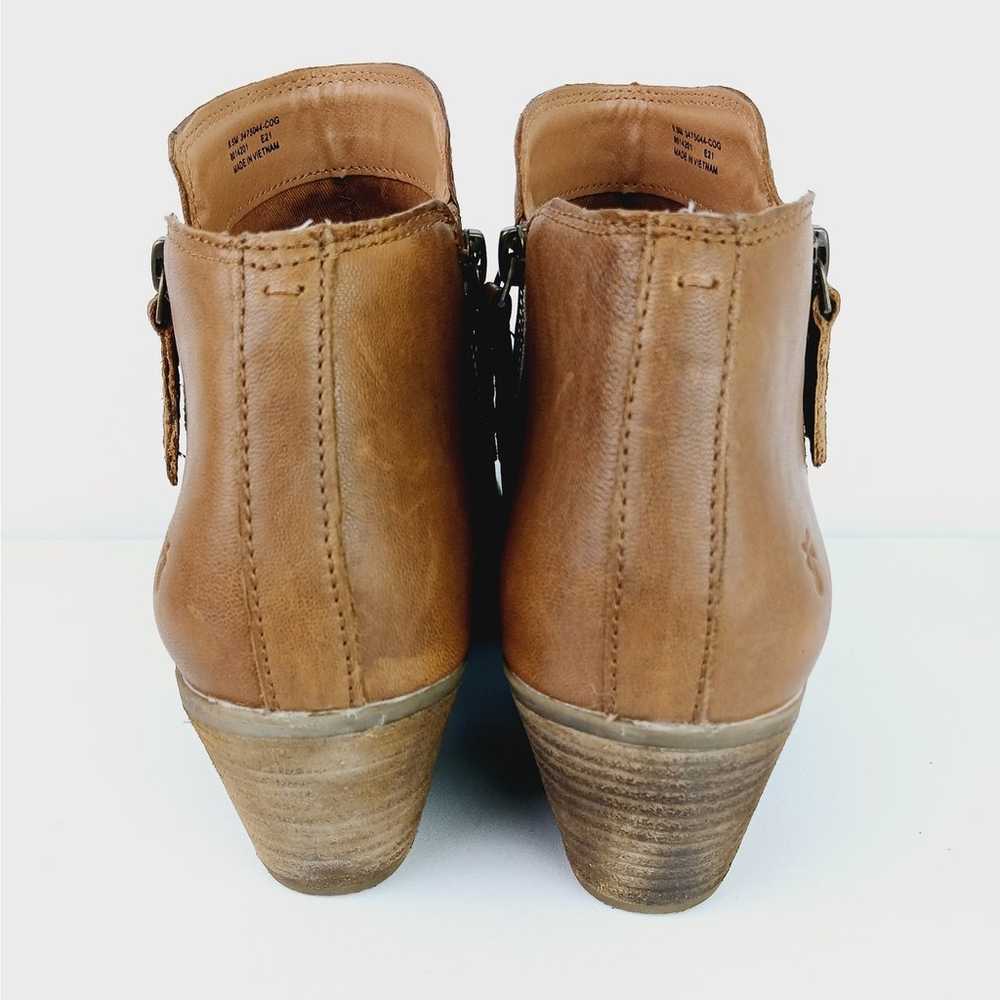 Frye SZ 9.5 Judith Smooth Leather Booties Cognac - image 4