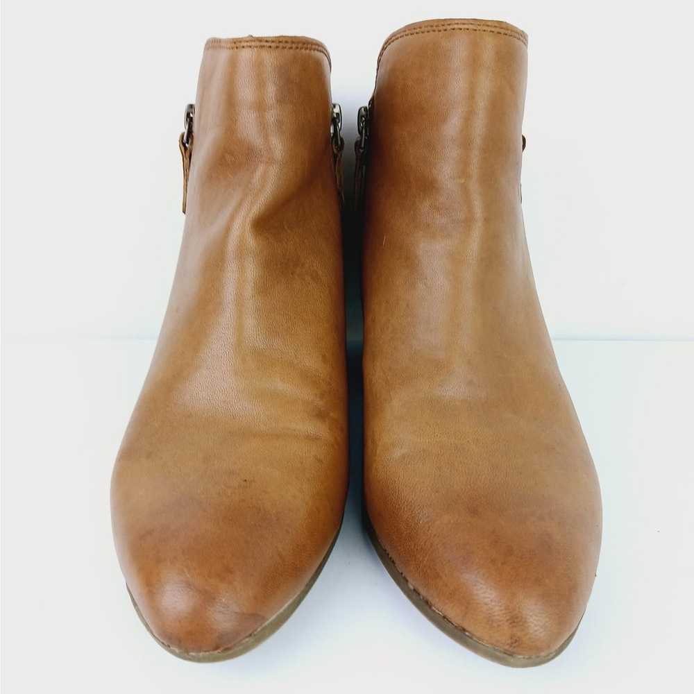 Frye SZ 9.5 Judith Smooth Leather Booties Cognac - image 7