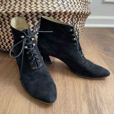 Vintage 80s Sesto Meucci Retro Heel Booties Black 