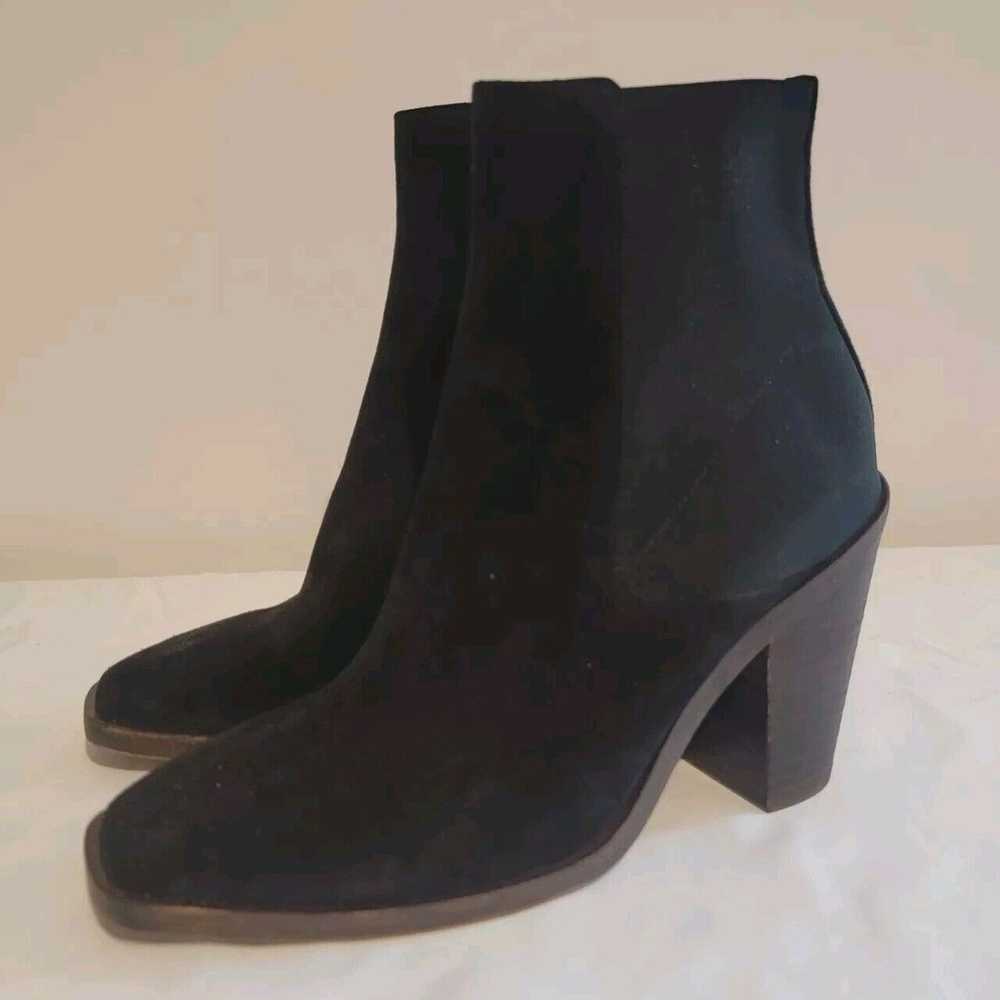 Rag And Bone Axel Chelsea Booties Black Suede Sta… - image 1