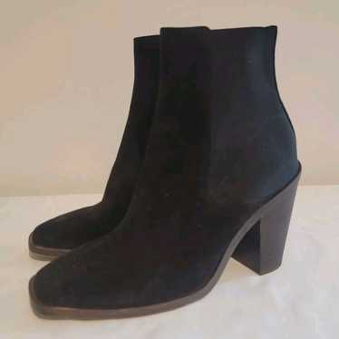 Rag And Bone Axel Chelsea Booties Black Suede Sta… - image 1