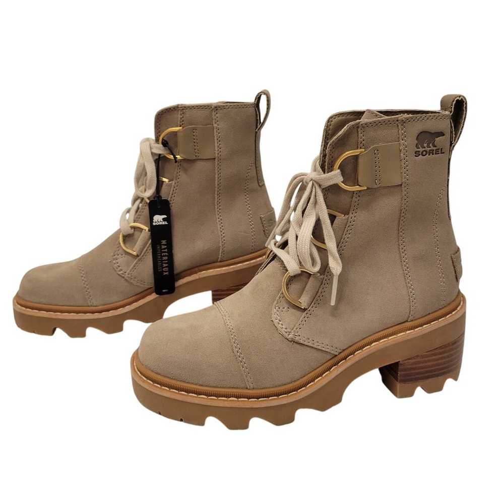 New Women's Sorel Joan Now Lace Up Boots Taupe Gu… - image 5