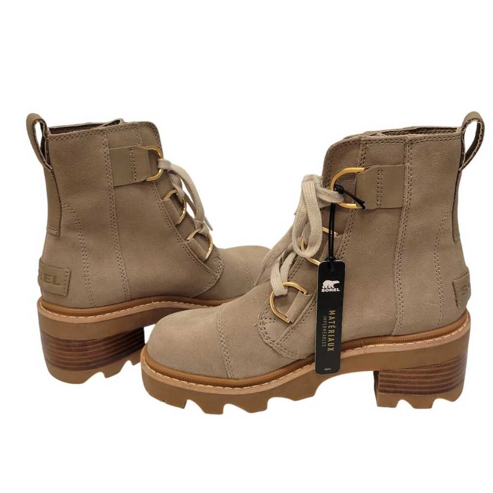 New Women's Sorel Joan Now Lace Up Boots Taupe Gu… - image 7