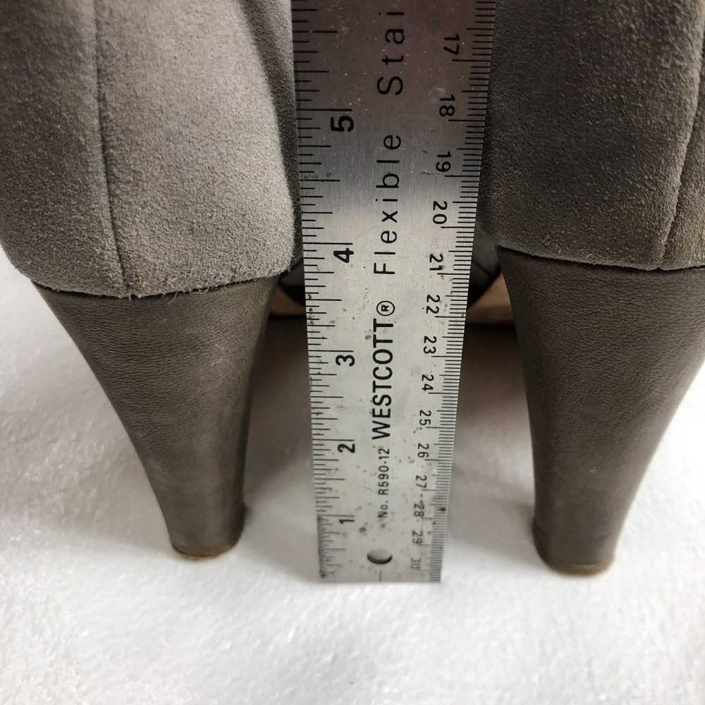 Cole Haan Leather Suede Boots Gray with Heels Wom… - image 11