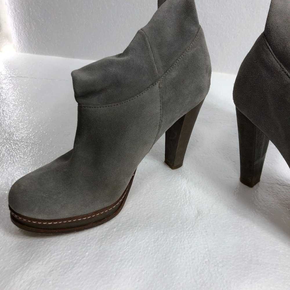 Cole Haan Leather Suede Boots Gray with Heels Wom… - image 12