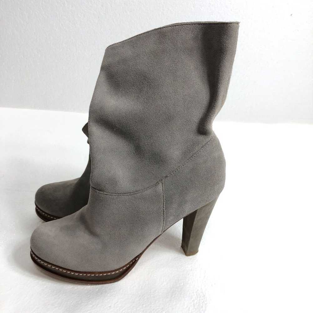 Cole Haan Leather Suede Boots Gray with Heels Wom… - image 1