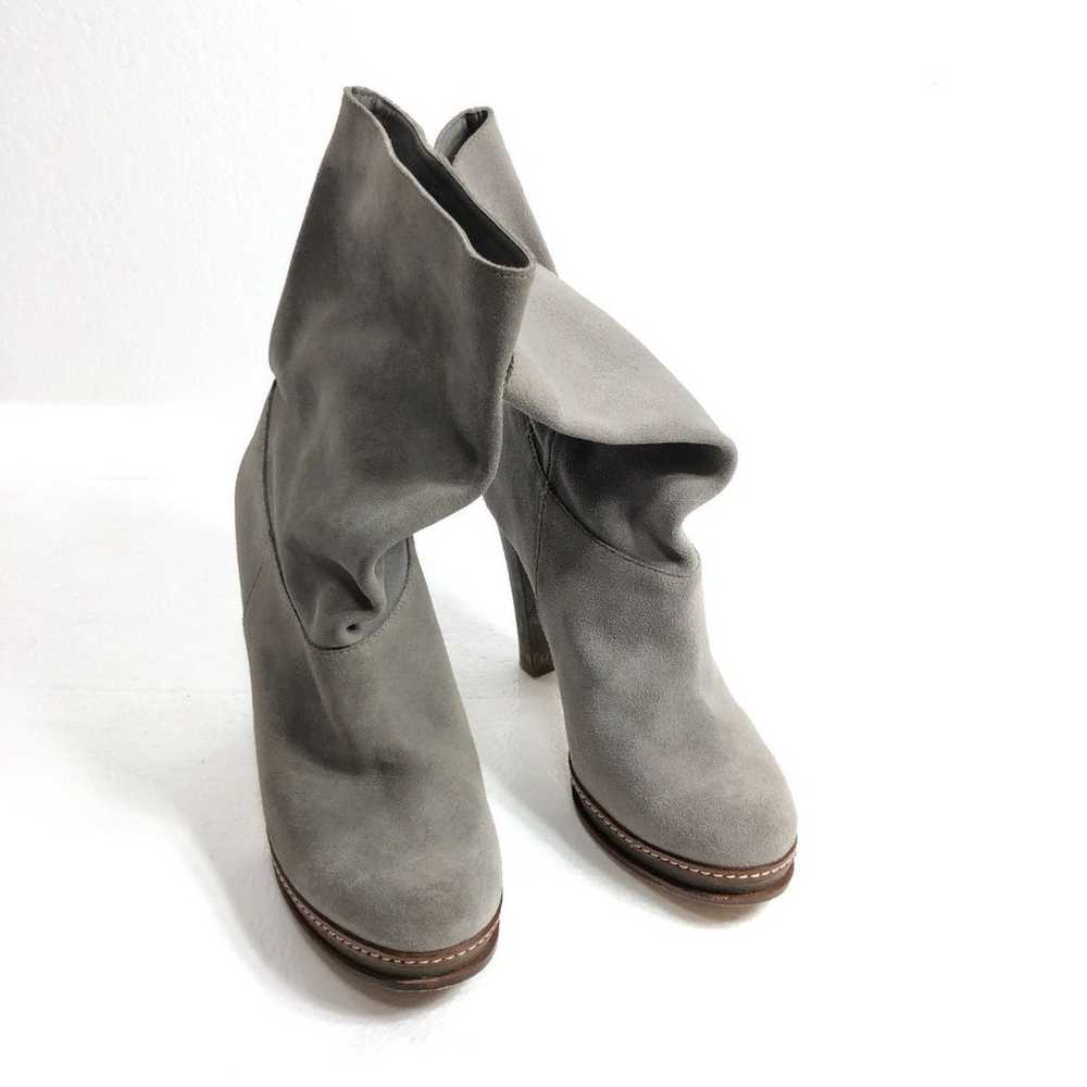 Cole Haan Leather Suede Boots Gray with Heels Wom… - image 2