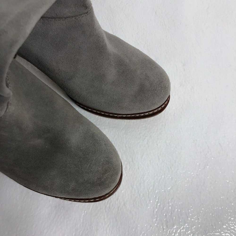 Cole Haan Leather Suede Boots Gray with Heels Wom… - image 8