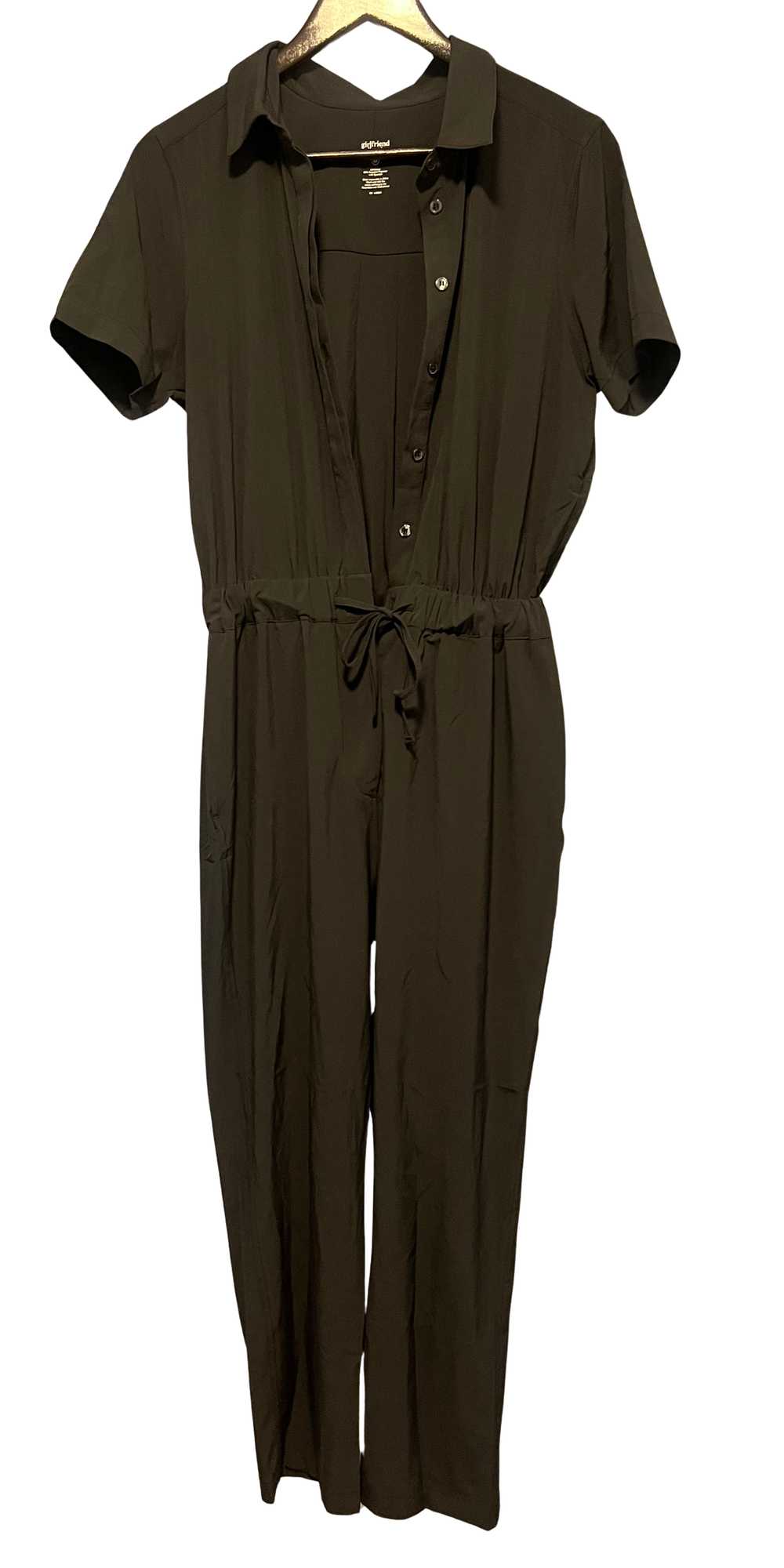 Girlfriend Collective Black Stretch Woven Jumpsuit - image 4