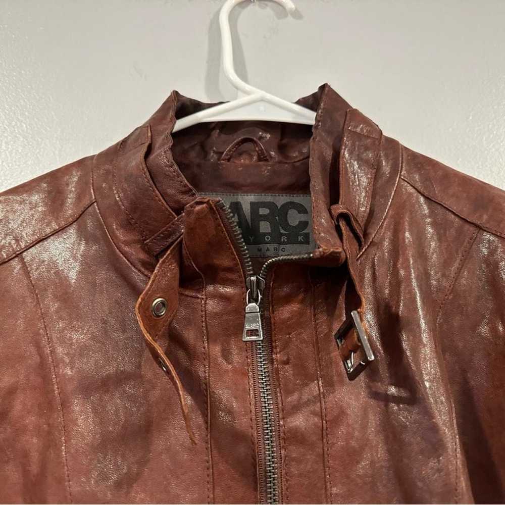 Non Signé / Unsigned Leather jacket - image 2