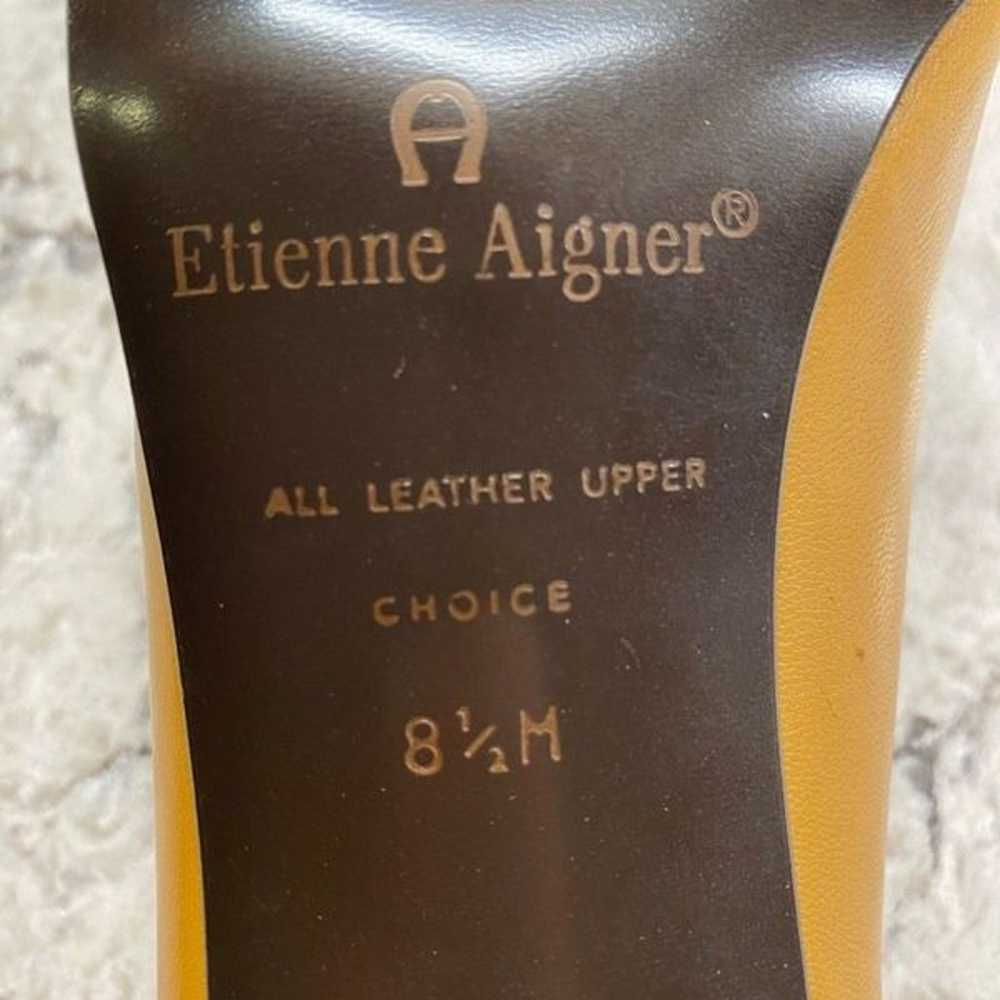 Etienne Aigner Caramel Color Leather Pump - image 7