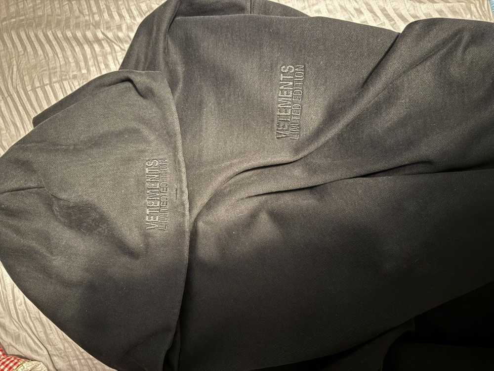 Vetements VETEMENTS Black Embroidered Logo Hoodie - image 4