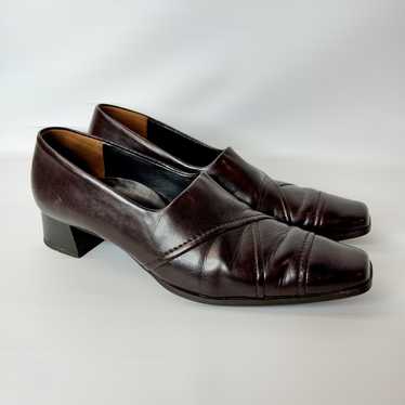 Vintage Paul Green Square Toe Heeled Loafer Pump … - image 1