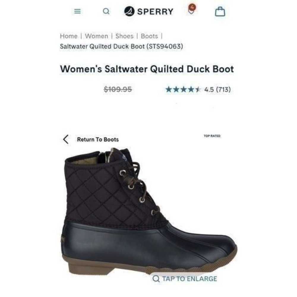 SPERRY Saltwater Waterproof Quilted Duck Boots - image 8