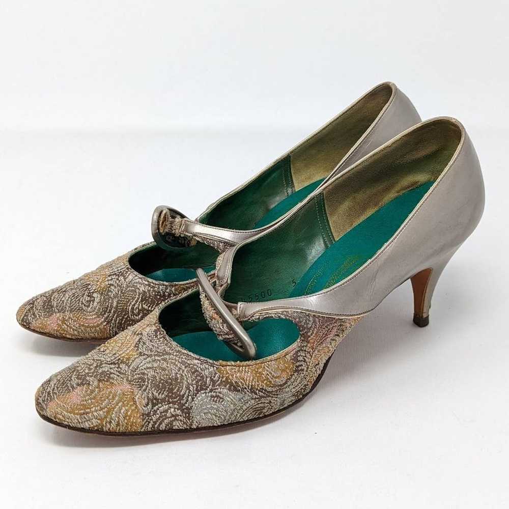 Vintage Johansen Tapestry Kitten Heels Size 7 - image 12