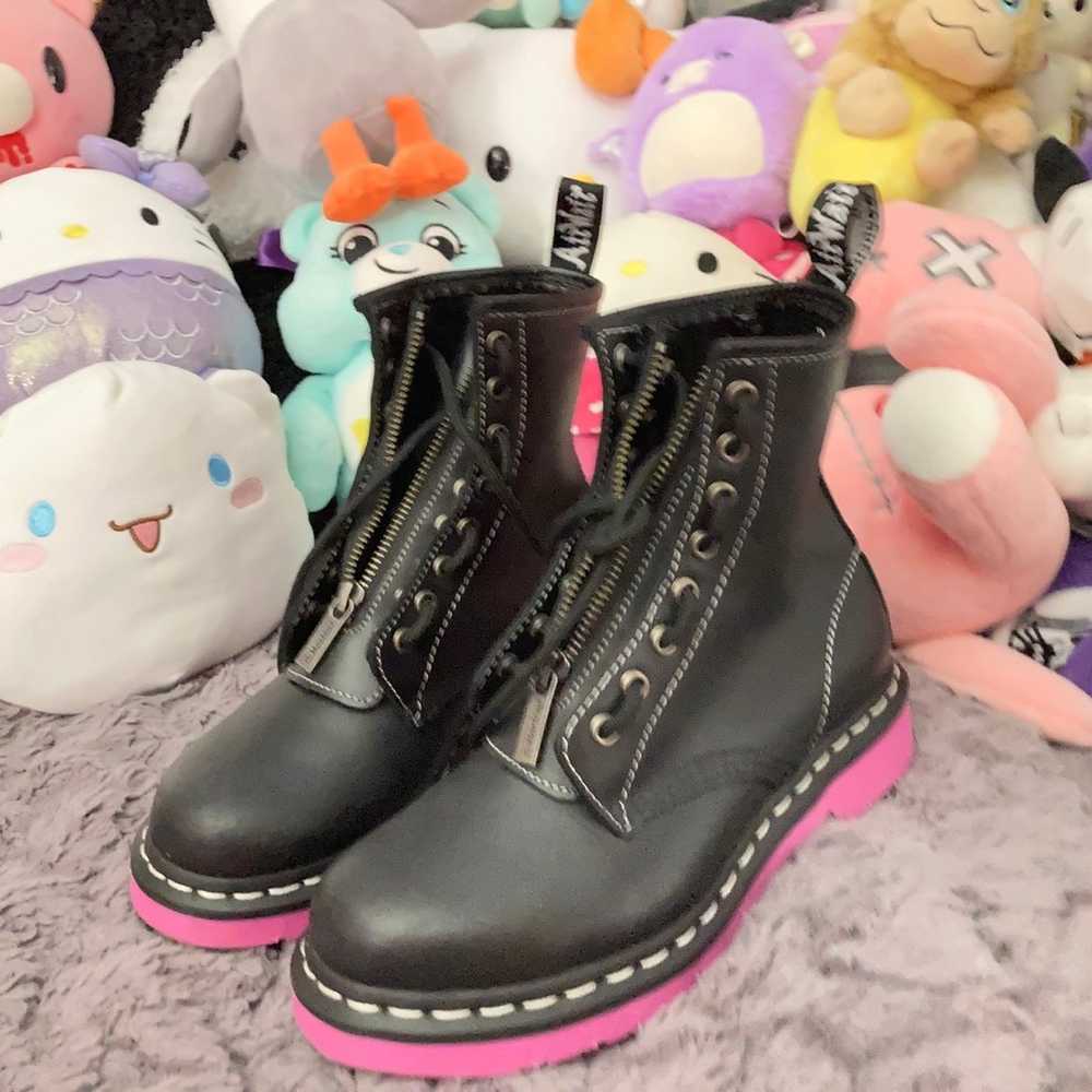 Black and Pink Doc Martens Womens Boots - image 1