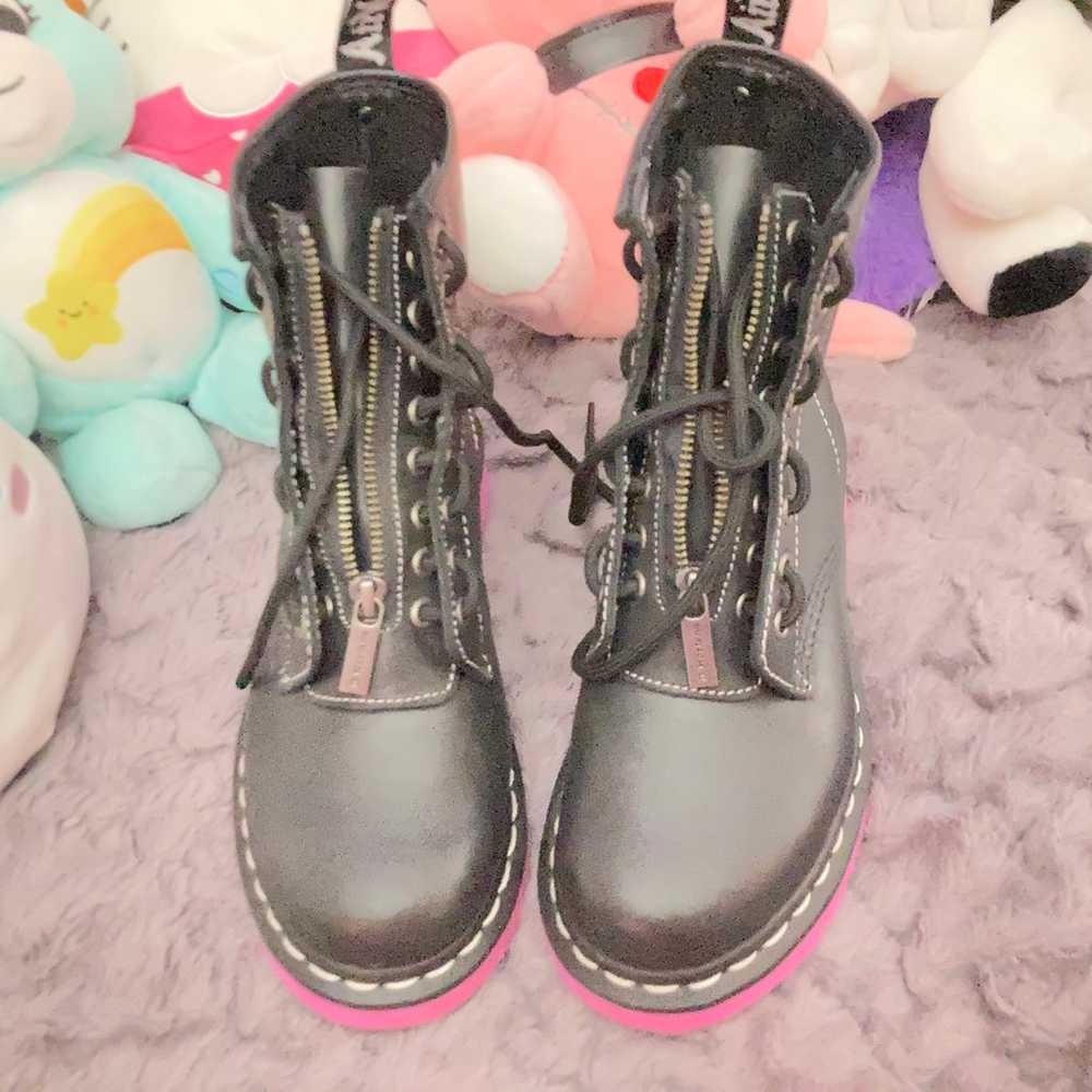 Black and Pink Doc Martens Womens Boots - image 4