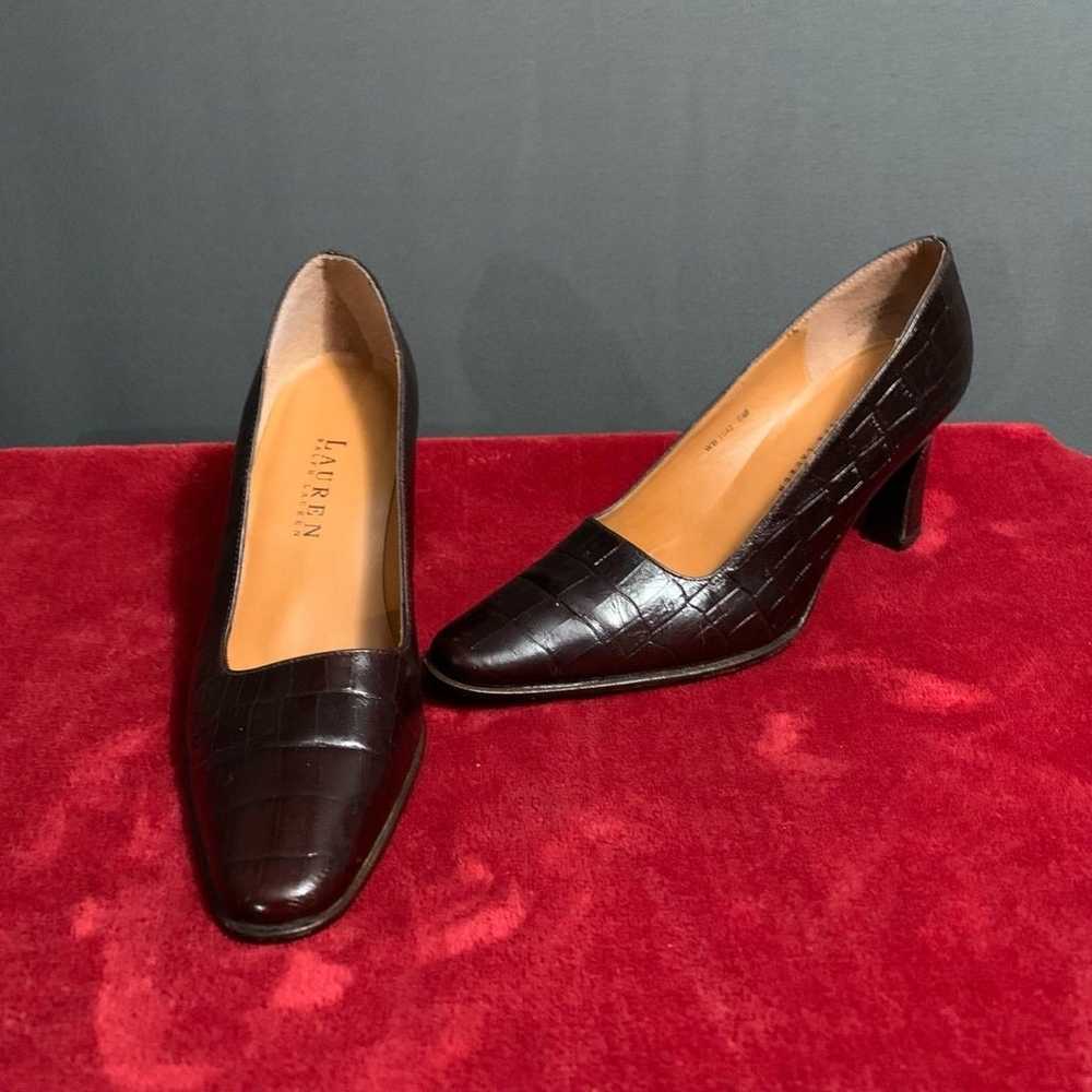 Women's vintage Ralph Lauren Heels, Size 6.5, Dar… - image 1