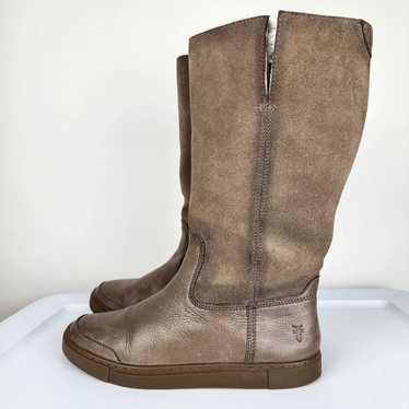 Frye Gemma Boots Suede Leather Shearling Lined Wi… - image 1