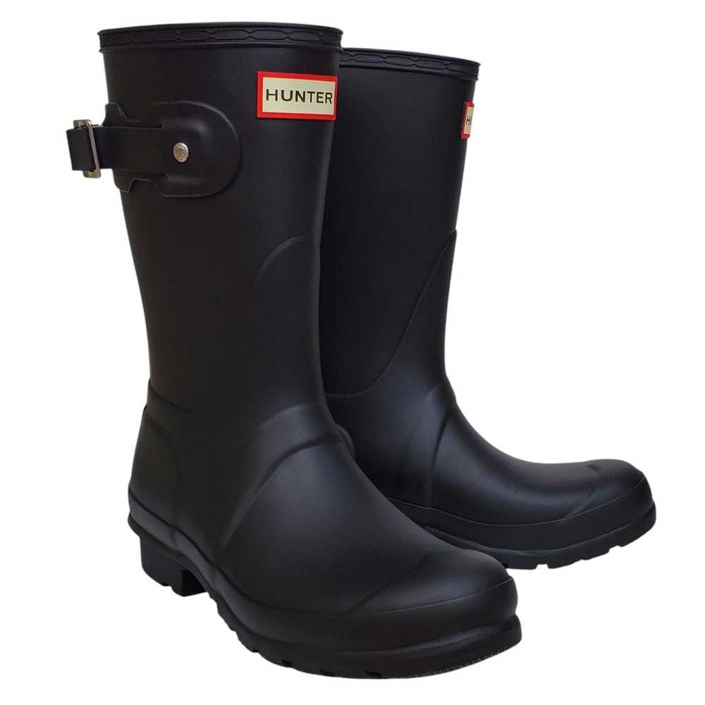 New Hunter original short rain boots black pull o… - image 6