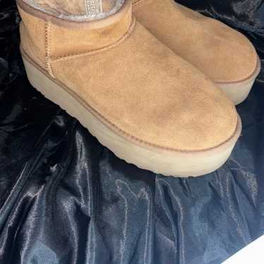 UGG Tan Suede Platform Boots US Women 11