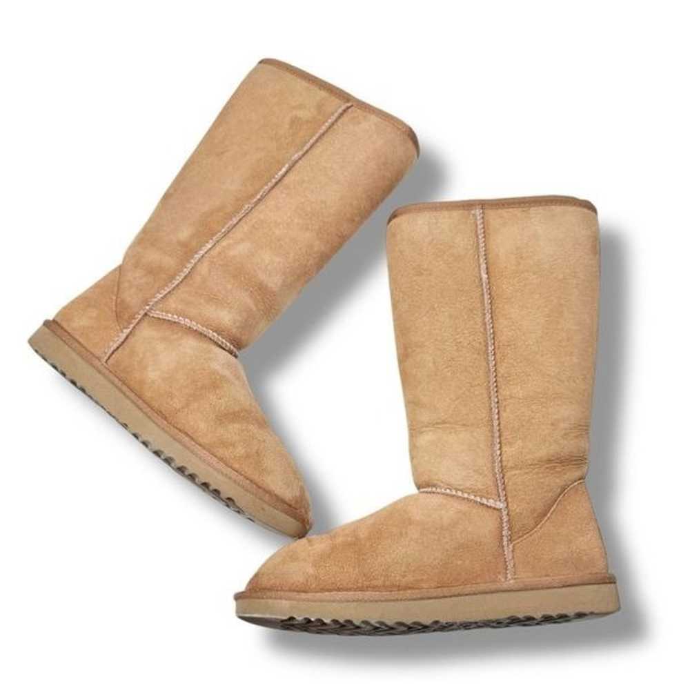 UGG Classic Tall Chestnut Brown Leather Sheepskin… - image 2