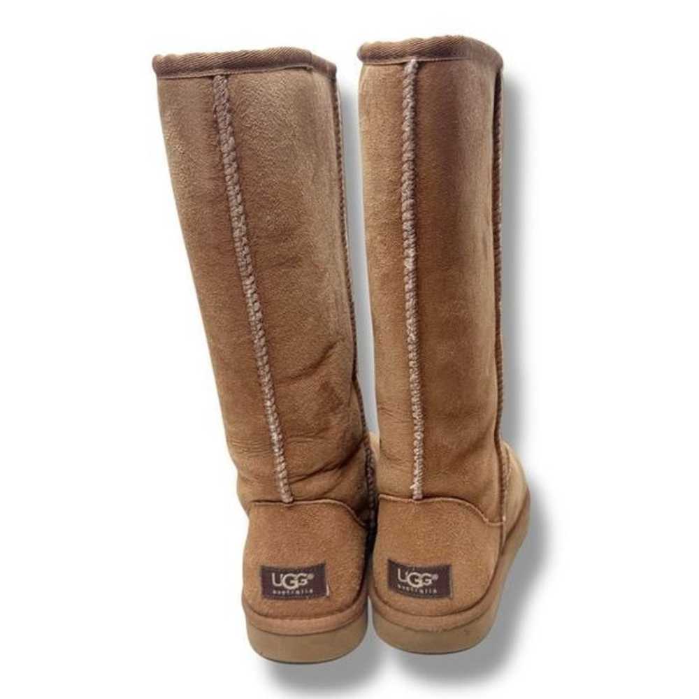 UGG Classic Tall Chestnut Brown Leather Sheepskin… - image 5