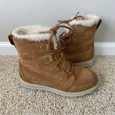 Sorel Joan Explorer Kinetic Snow Boots Camel Tan B