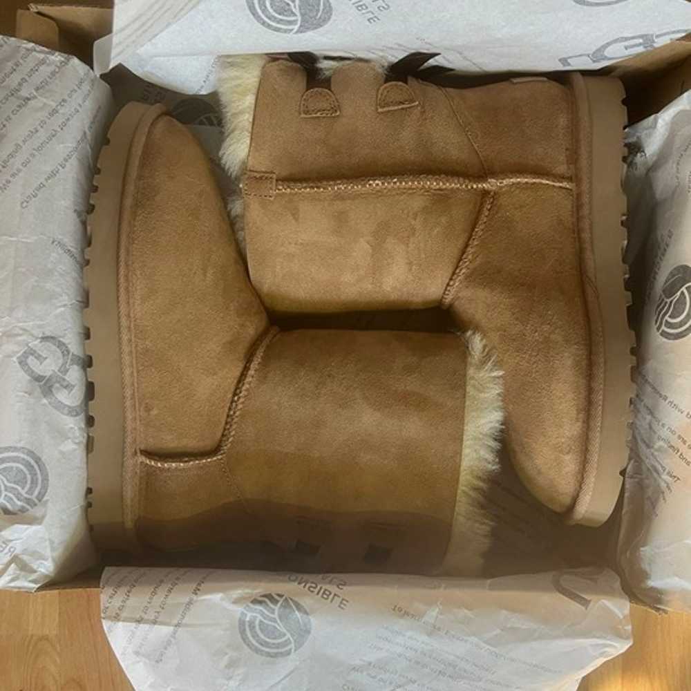 Women UGG Bailey Bow II Boots Chestnut Twinface S… - image 1