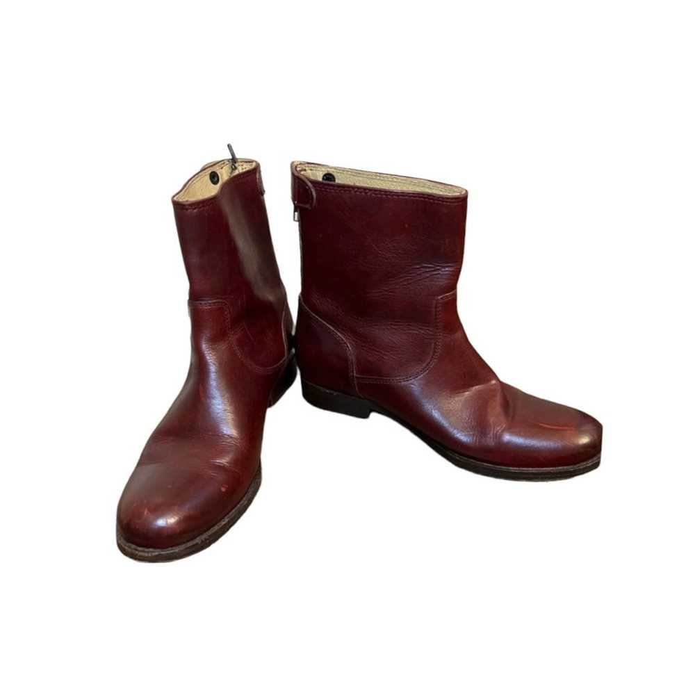 Frye Melissa Button Back Zip boots in Cognac 6 - image 3