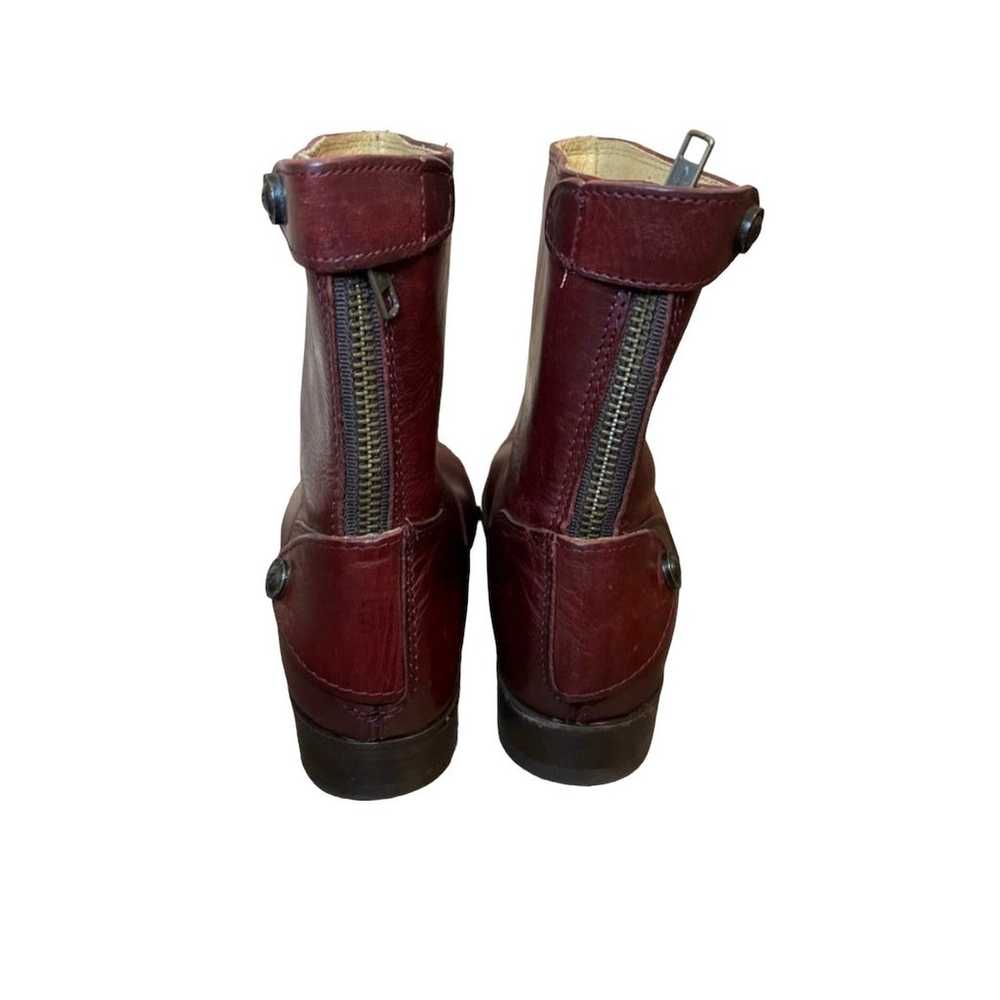 Frye Melissa Button Back Zip boots in Cognac 6 - image 4