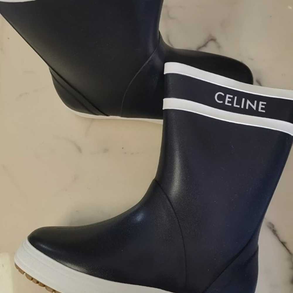 Celine Wellington Rubber Boots Size 38 - image 5