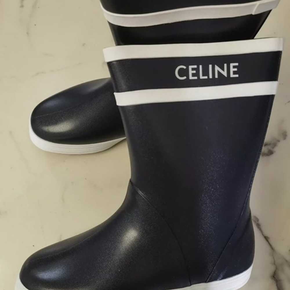 Celine Wellington Rubber Boots Size 38 - image 7